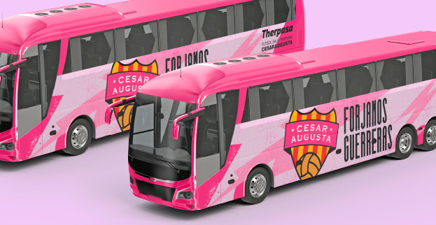 Diseño y vinilación de Fútbol Sala Femenino César Augusta