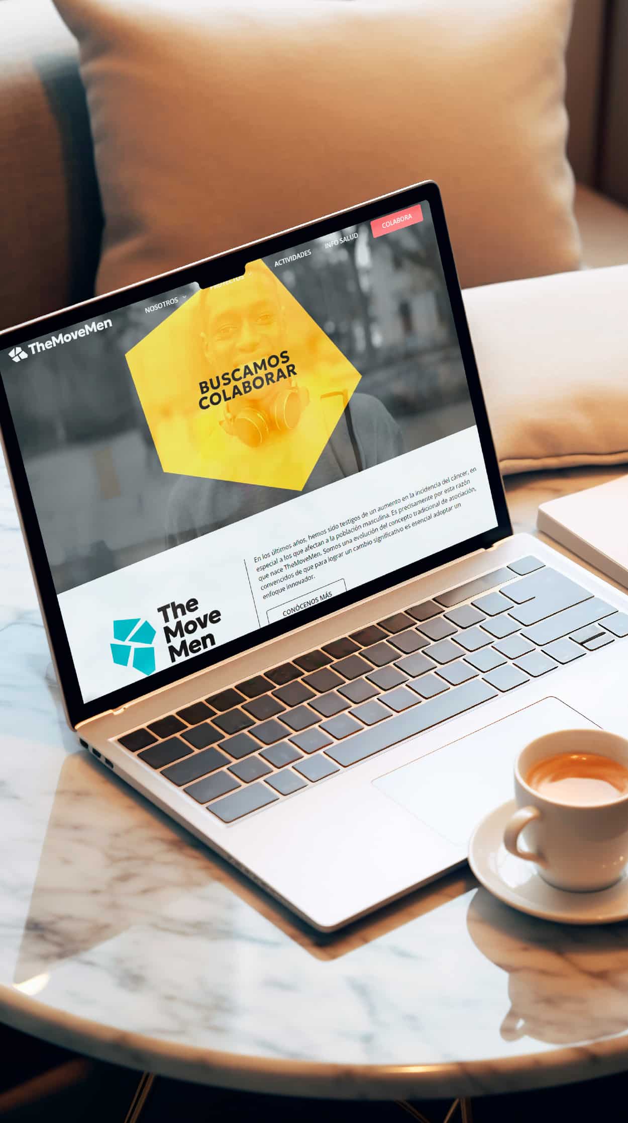 Diseño web para the move men creado por Birdcom