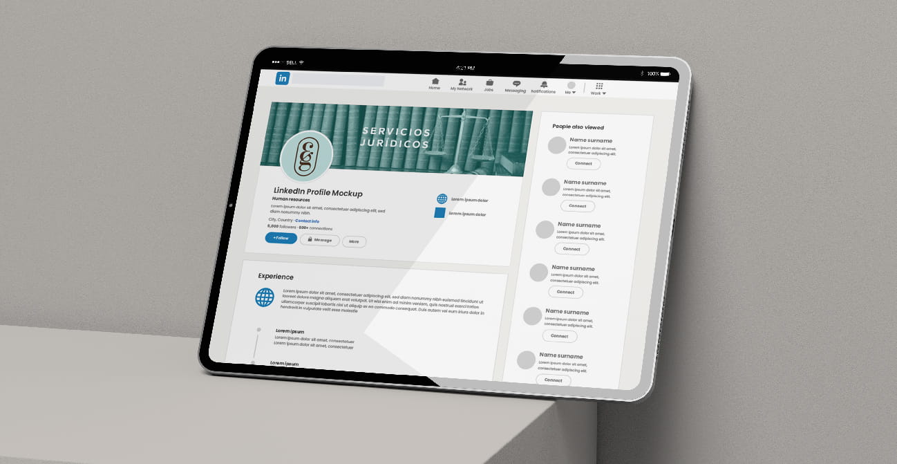Linkedin dirigido para EG Servicios juridicos