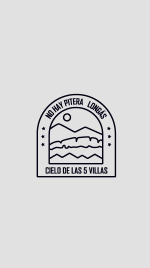 Logo subida al cielo de las 5 villas contraste blanco creado por Birdcom