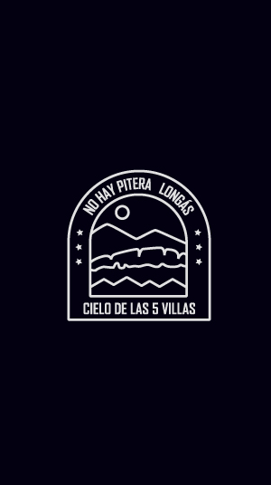 Logo subida al cielo de las 5 villas contraste negro creado por Birdcom